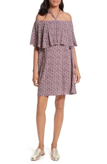 Women's Rebecca Minkoff Havasu Off The Shoulder Dress - Burgundy