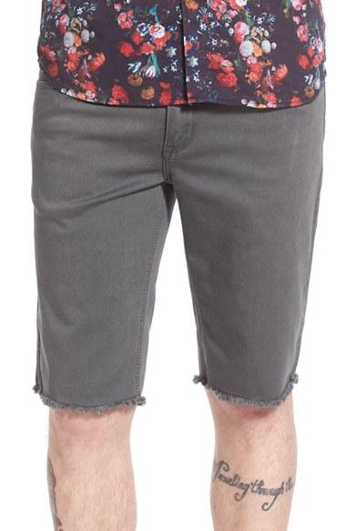 Men's Ezekiel 'rebound' Skinny Fit Denim Shorts - Grey