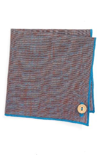 Men's Armstrong & Wilson Iridescent Glass Linen Pocket Square, Size - Blue/green