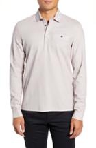 Men's Ted Baker London Dunes Slim Fit Long Sleeve Polo (s) - Purple
