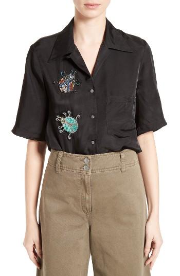 Women's Cinq A Sept Dani Bug Embellished Top