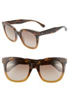 Women's Kate Spade New York Atalias 52mm Square Sunglasses - Shade Havana Brown
