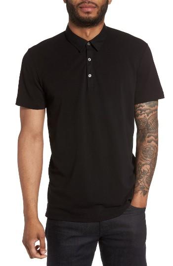 Men's Theory Bound Placket Air Pique Polo - Black