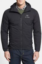 Men's Arc'teryx 'atom Lt' Trim Fit Wind & Water Resistant Coreloft(tm) Hooded Jacket - Black