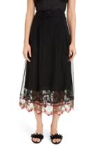 Women's Simone Rocha Belted A-line Tulle Skirt Us / 6 Uk - Black