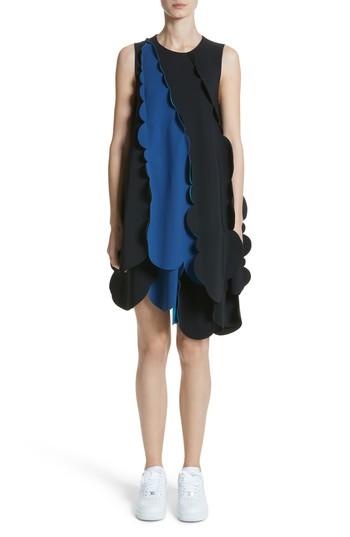 Women's Paskal Scalloped Asymmetrical Minidress - Black