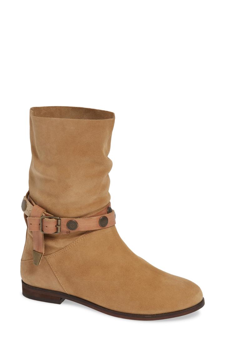 Women's Free People Hayden Buckle Strap Boot Us / 37eu - Brown