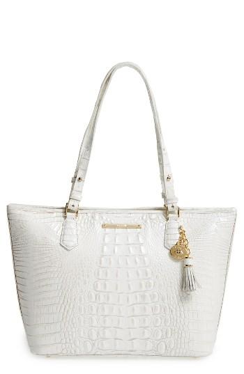 Brahmin 'medium Asher' Leather Tote - Ivory
