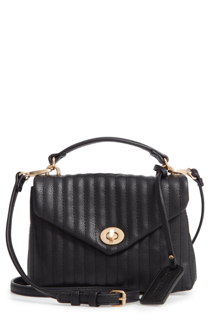 Sole Society Urche Faux Leather Crossbody Bag - Black