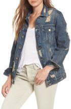 Women's Dl1961 Dahlia Ripped Denim Jacket - Blue