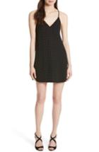 Women's Alice + Olivia Jameson Studded Y-back Silk Slipdress - Black
