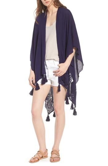 Women's Echo Cabana Silk Ruana, Size - Blue