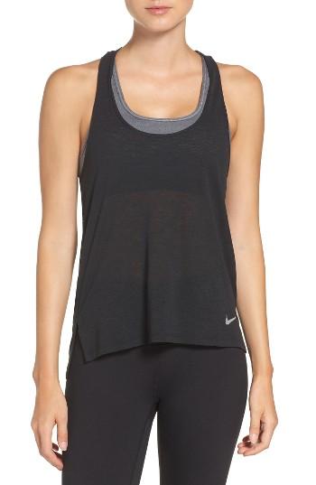 Women's Nike Breathe Cool Running Tank - Black