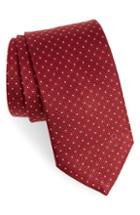 Men's Salvatore Ferragamo Geometric Jacquard Silk Tie, Size - Burgundy