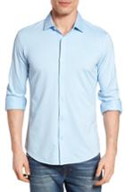 Men's Mizzen+main Whitman Dobby Gingham Performance Sport Shirt - Blue
