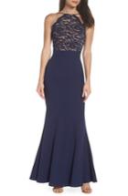Women's Jarlo Chelsea Halter Neck Mermaid Gown - Blue