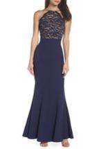 Women's Jarlo Chelsea Halter Neck Mermaid Gown - Blue