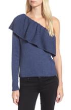 Women's Ella Moss Ruffle One Shoulder Sweater - Blue