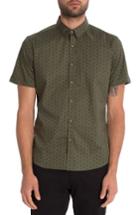Men's 7 Diamonds Crystal Film Woven Shirt - Green