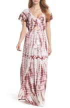 Women's Surf Gypsy Tie Dye Cover Up - Burgundy
