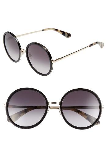 Women's Kate Spade New York Lamonica 54mm Gradient Lens Round Sunglasses -