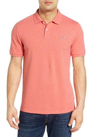Men's Vineyard Vines Slim Fit Pique Polo, Size - Pink