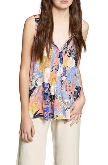 Women's Sanctuary Palma Print Shell - Coral