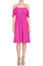 Women's Cece 'jackie' Cold Shoulder Fit & Flare Dress - Pink