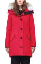 Women's Canada Goose Rossclair Genuine Coyote Fur Trim Down Parka (0) - Red