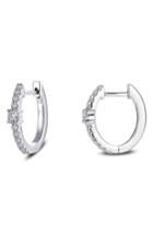 Women's Lafonn Simulated Diamond Oval Hoop Earrings