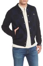 Men's Lacoste Double Face Check Sweater Jacket - Black