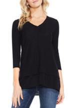 Women's Two By Vince Camuto Mixed Media Tunic - Black