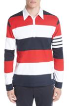 Men's Thom Browne Stripe Rugby Polo