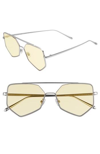 Women's Bonnie Clyde Figueroa Ii 57mm Aviator Sunglasses - Black