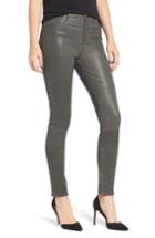 Women's J Brand 'maria' Lambskin Leather Leggings - Grey