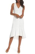 Women's Chelsea28 Button Front Tie Back Cotton Dress - White