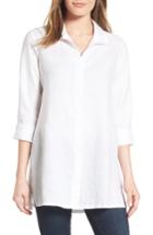 Women's Foxcroft Chambray Linen Tunic - White