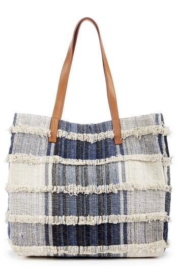 Sole Society Patchwork Denim Tote - Blue