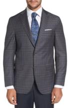 Men's David Donahue Arnold Classic Fit Check Wool Sport Coat R - Grey