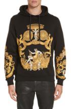 Men's Versace Baroque Print Hooded Sweatshirt - Black
