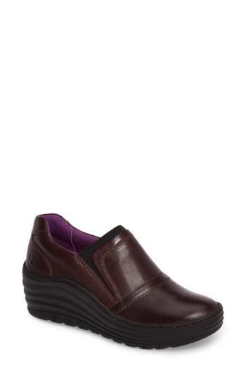 Women's Bionica Grinnel Wedge Slip-on M - Burgundy