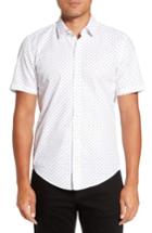 Men's Boss Ronny Trim Dot Print Sport Shirt - Blue