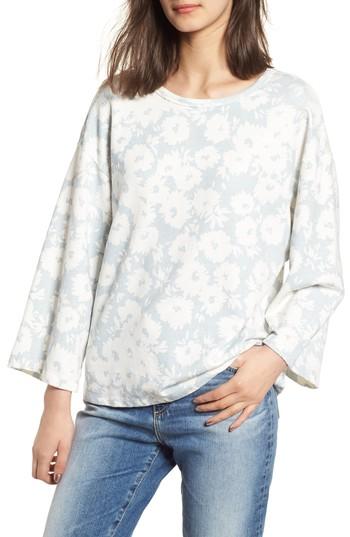 Women's Sundry Kimono Sweatshirt - Blue