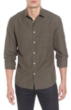 Men's Billy Reid John T Standard Fit Herringbone Shirt - Green
