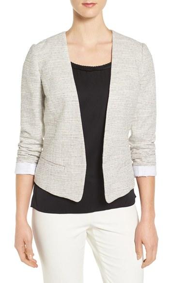 Women's Halogen Open Front Jacket - Ivory