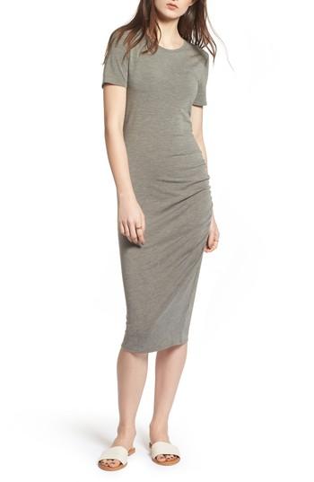 Women's Treasure & Bond Side Ruched Body-con Dress, Size - Green