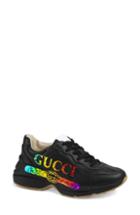Women's Gucci Rhyton Rainbow Sneaker .5us / 34.5eu - Black