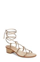 Women's Pour La Victoire Jules Ankle Tie Sandal .5 M - Beige