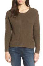 Women's Lucky Brand Lace-up Back Sweater - Green