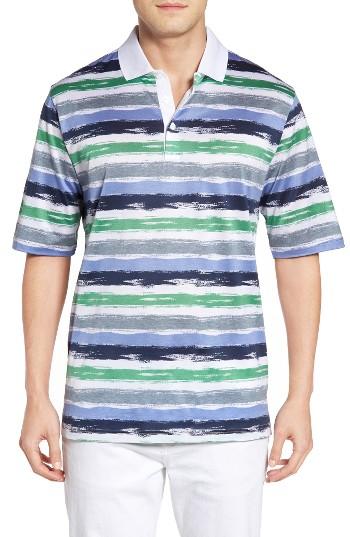 Men's Bugatchi Brushstroke Stripe Polo
